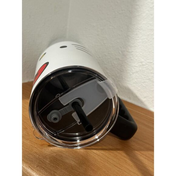 Hello Kitty White Stainless Steel Travel Tumbler - with Red Ribbon 40oz NWT - Picture 3 of 5